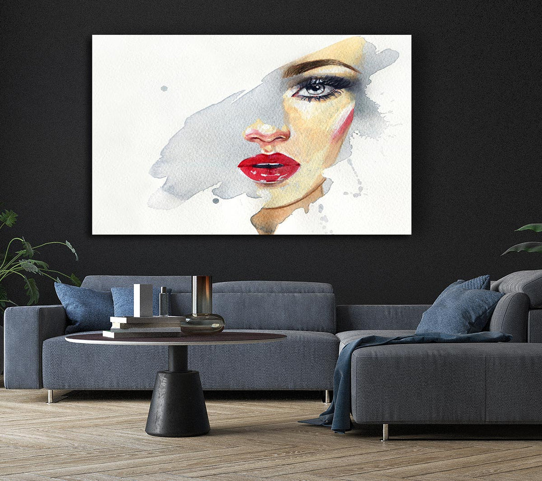 Picture of Washed Face Visual Canvas Print Wall Art