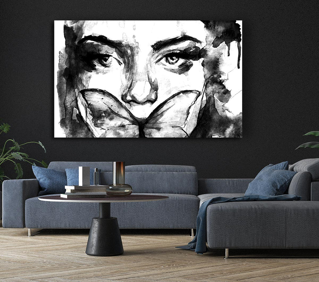 Picture of The Butterfly Mouth Canvas Print Wall Art