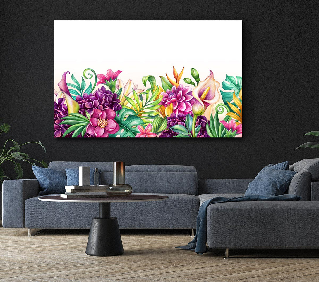 Picture of Tropical Flowers Canvas Print Wall Art