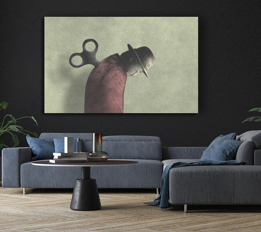 Picture of The Wind Up Man Canvas Print Wall Art