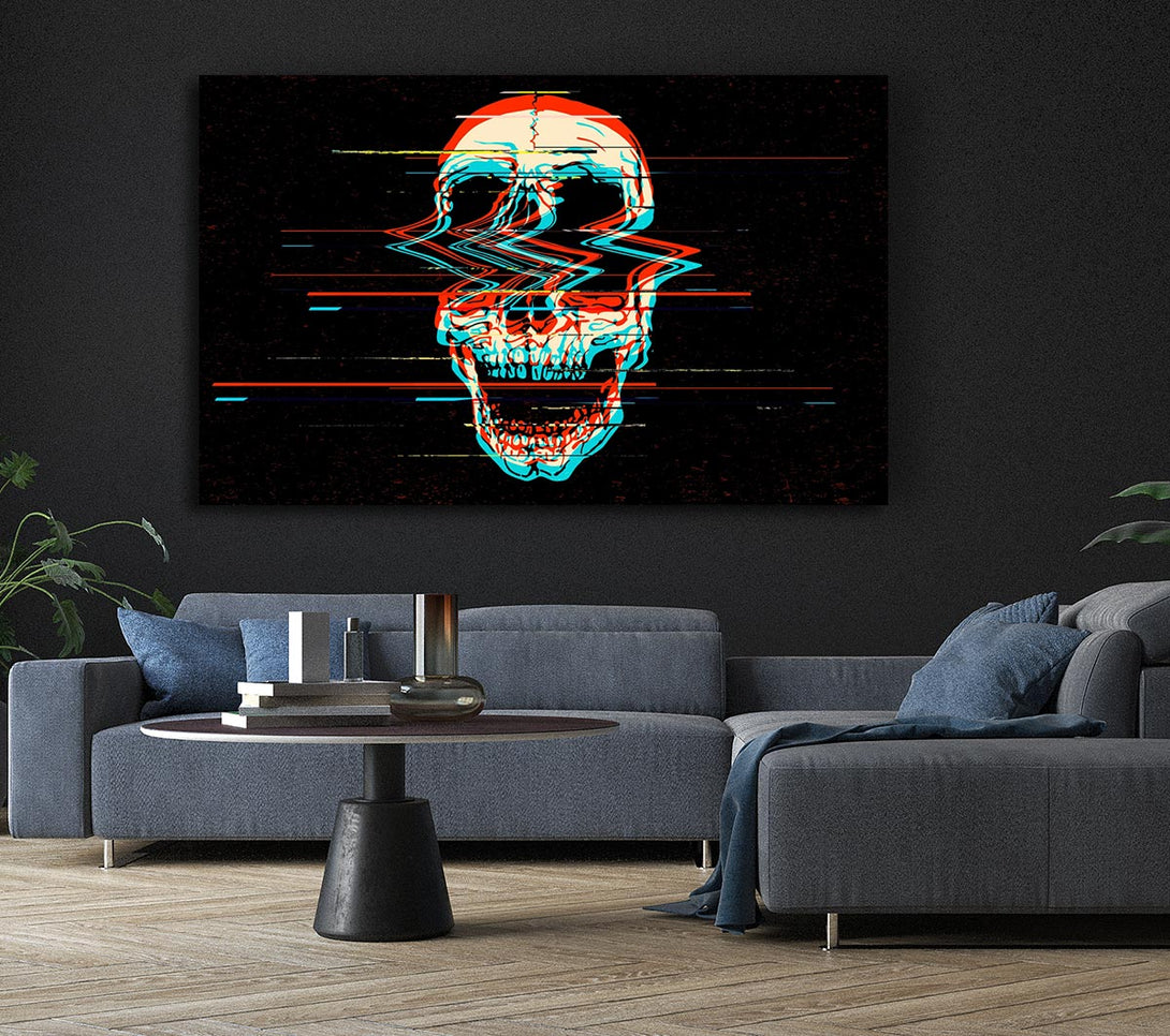 Picture of The Fuzzy Skull Canvas Print Wall Art