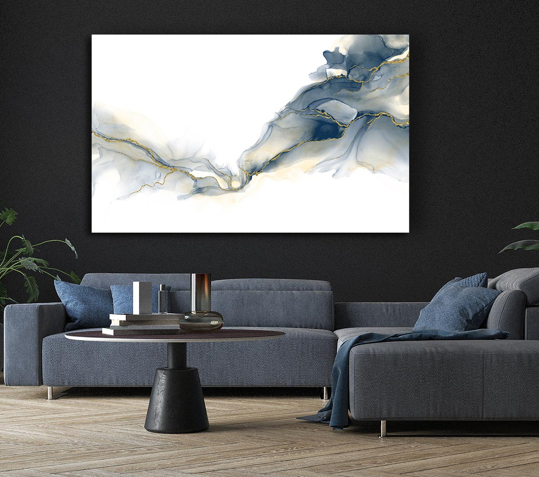 Picture of Grey Glitter Smoke Canvas Print Wall Art