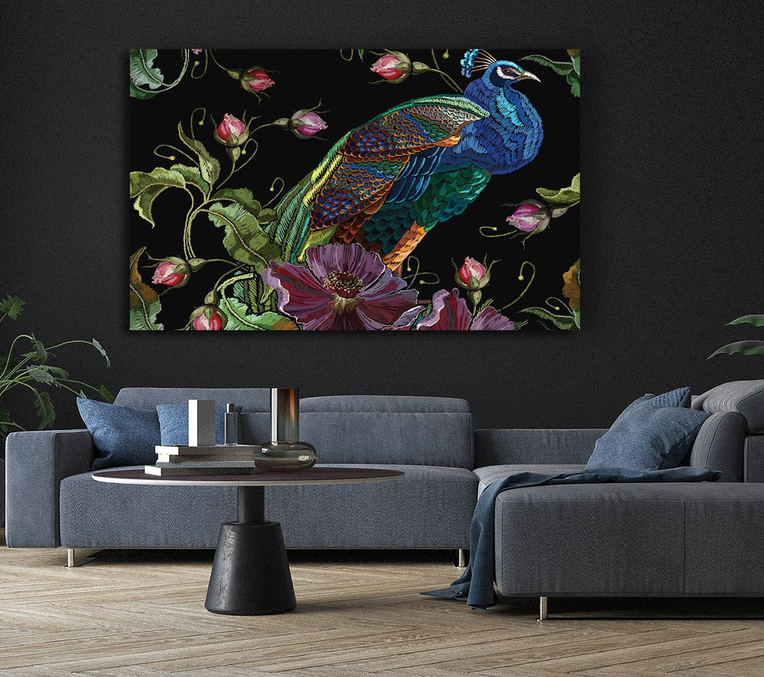 Picture of The Beautiful Peacock Nest Canvas Print Wall Art