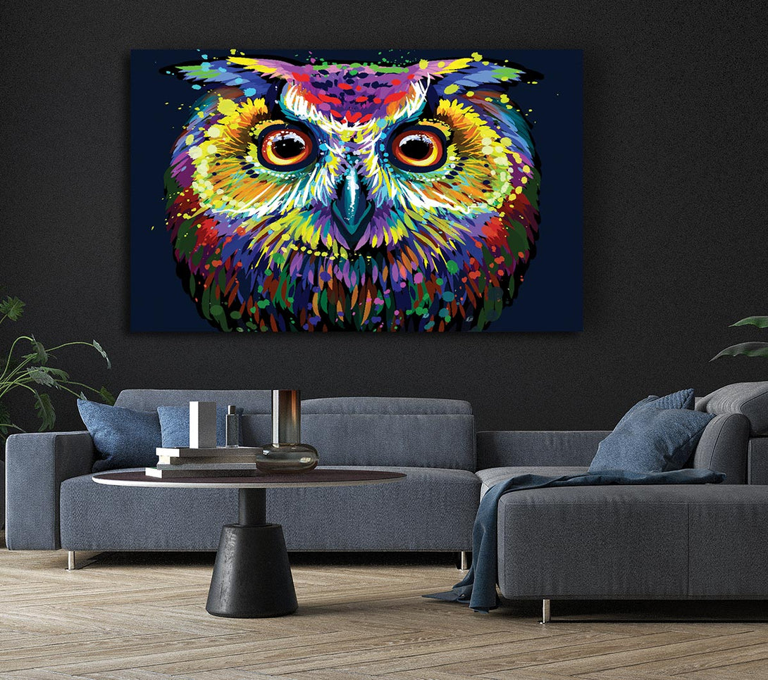 Picture of The Spooky Vivid Owl Canvas Print Wall Art