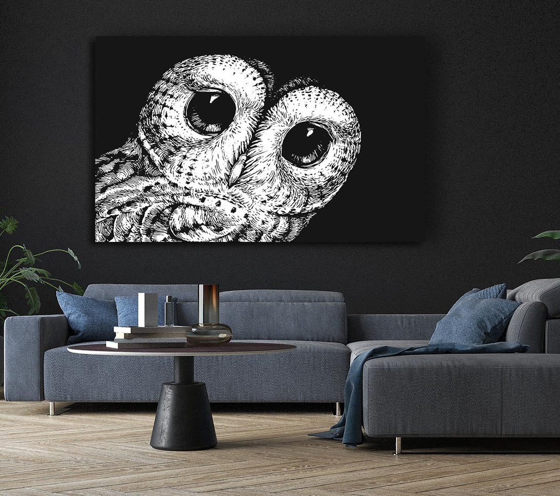 Picture of The Big Eyed Owl Canvas Print Wall Art