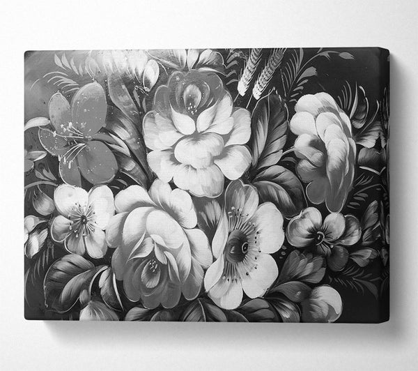 Black And White Flowers