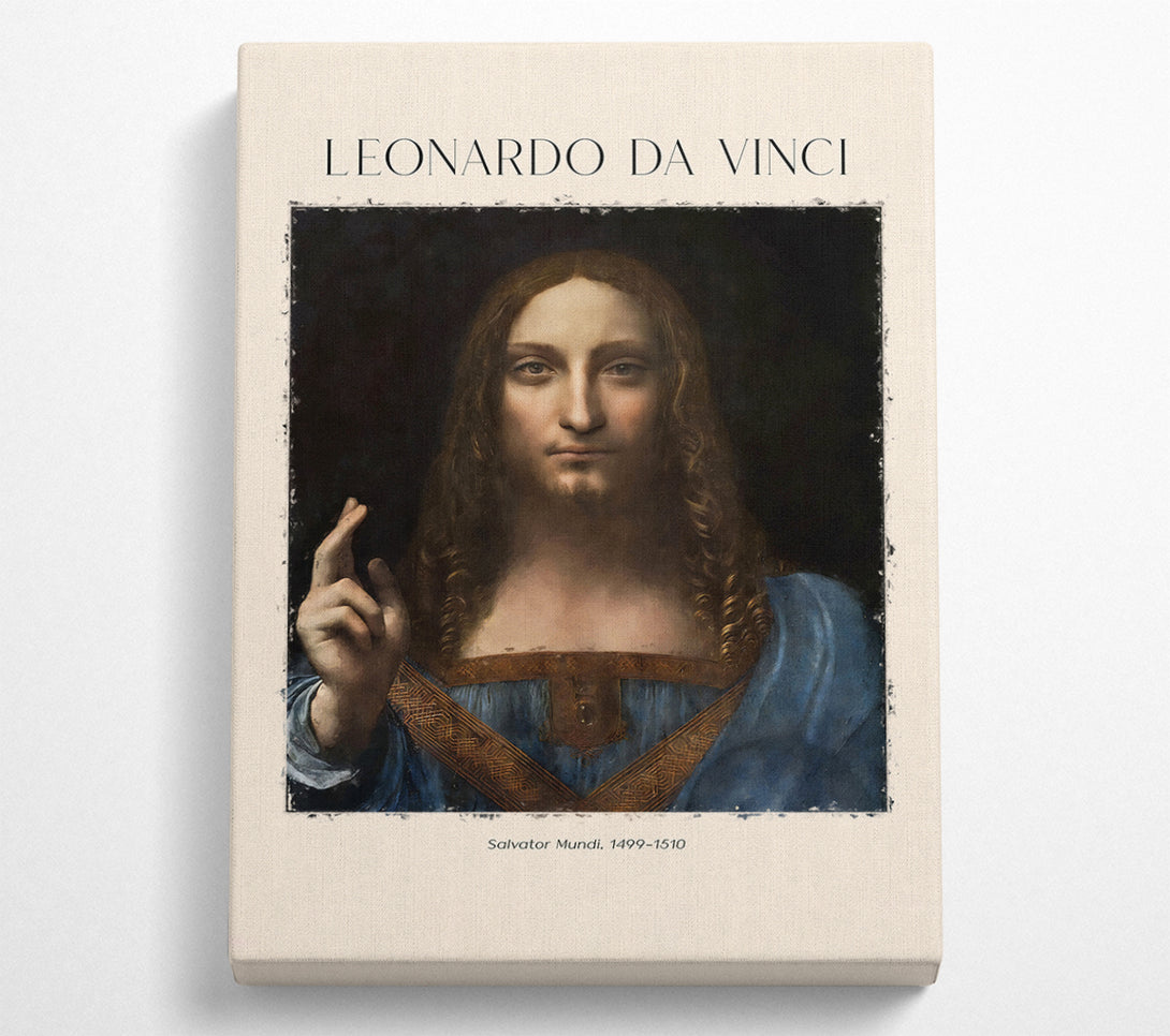 A Square Canvas Print Showing Salvator Mundi, 1499-1510 By Leonardo Da Vinci Square Wall Art