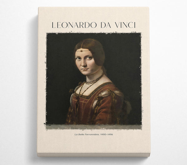 A Square Canvas Print Showing La Belle Ferronniere, 1490-1496 By Leonardo Da Vinci Square Wall Art