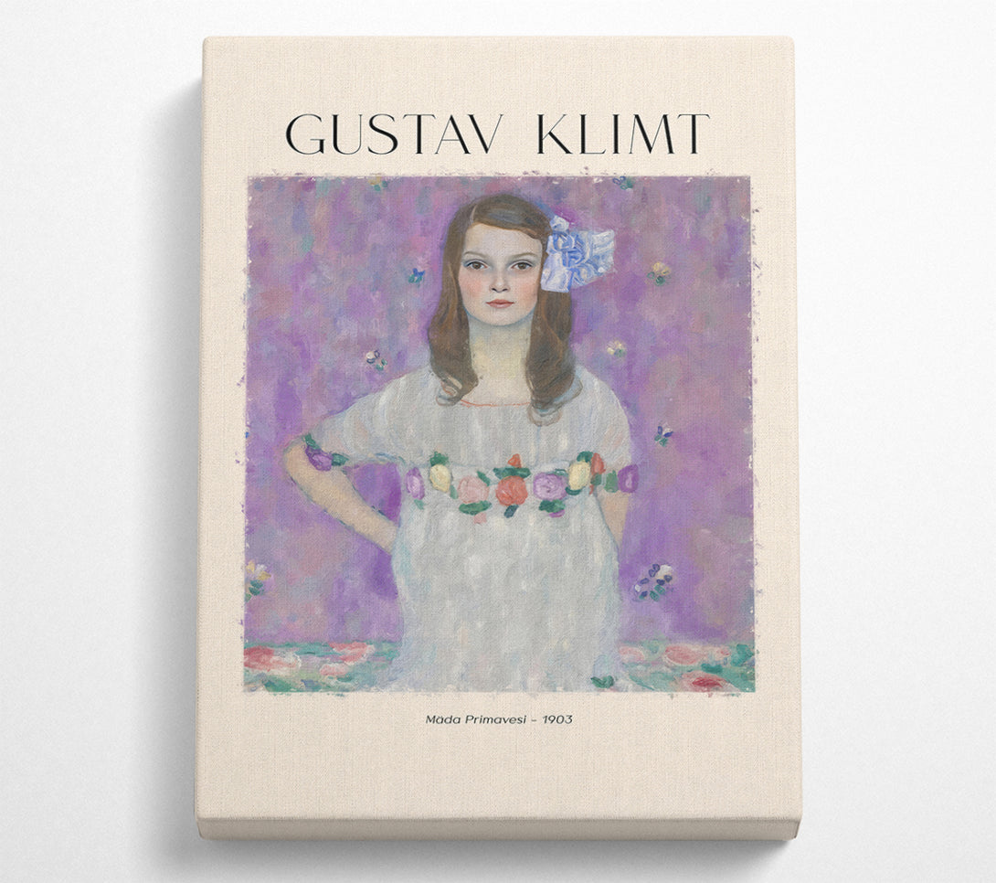 A Square Canvas Print Showing Mada Primavesi - 1903 By Gustav Klimt Square Wall Art