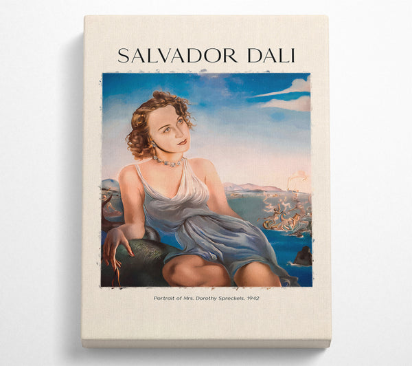 A Square Canvas Print Showing Portrait Of Mrs. Dorothy Spreckels, 1942 By Salvador Dali Square Wall Art