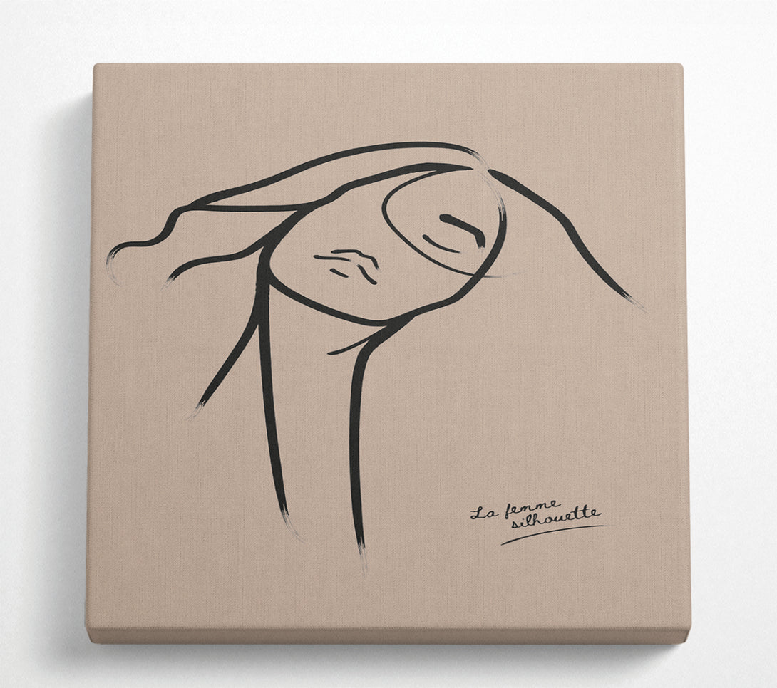 A Square Canvas Print Showing La Femme Lines Square Wall Art