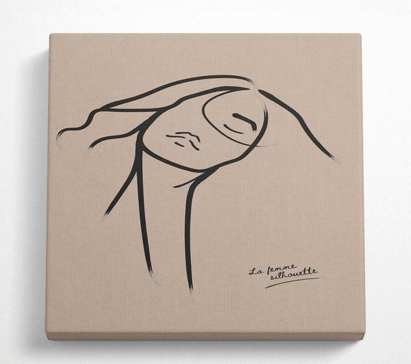 A Square Canvas Print Showing La Femme Lines Square Wall Art