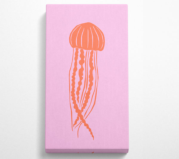 Orange Jellyfish On Pink