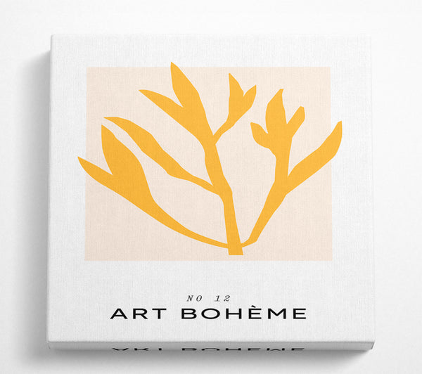 A Square Canvas Print Showing Yellow Flower Bohemian Square Wall Art