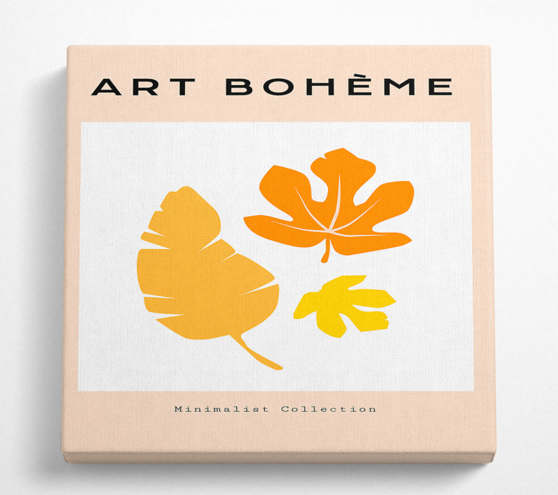 A Square Canvas Print Showing Autumn Leaves Boheme Square Wall Art