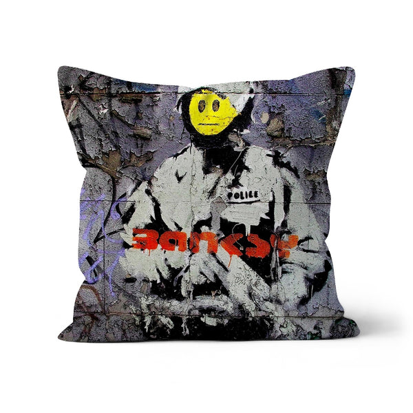 Police Graffiti Banksy Cushion