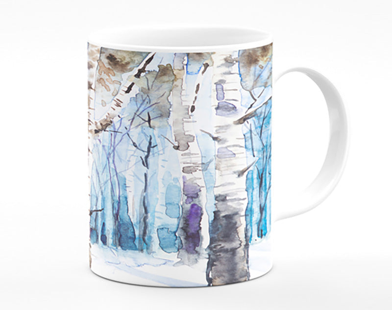 The Beautiful Birch Trees In The Snow Mug