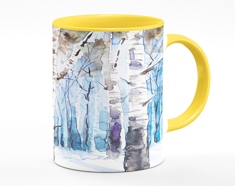 The Beautiful Birch Trees In The Snow Mug