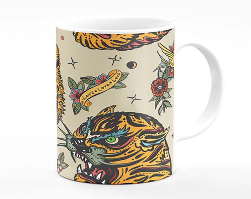 Tattoo Tiger Art Mug