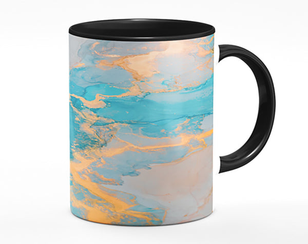 Gold And Light Blue Shimmers Mug