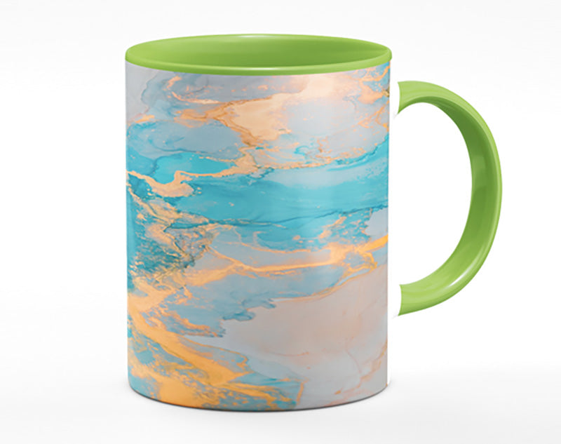 Gold And Light Blue Shimmers Mug