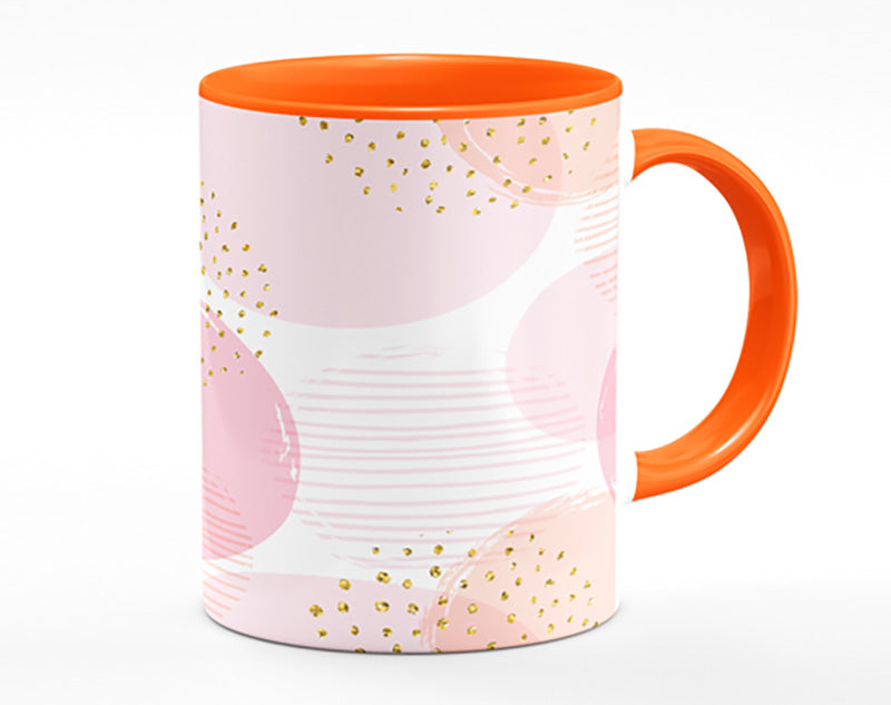 Peach Circles And Dots Mug