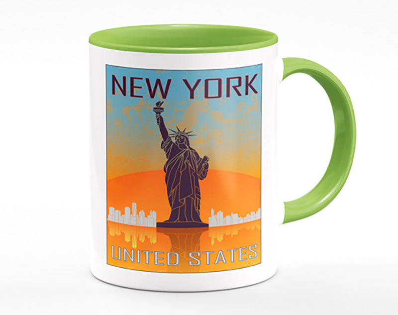 Orange Blue Statue of Liberty Mug