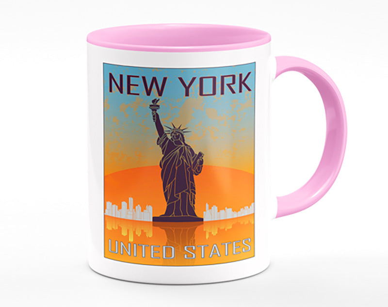 Orange Blue Statue of Liberty Mug