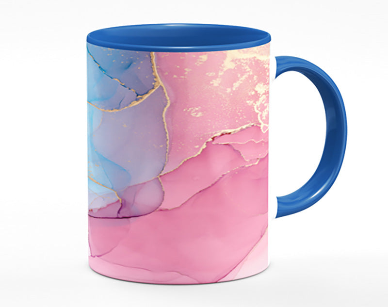 Pink And Blue Fusion Glitter Mug