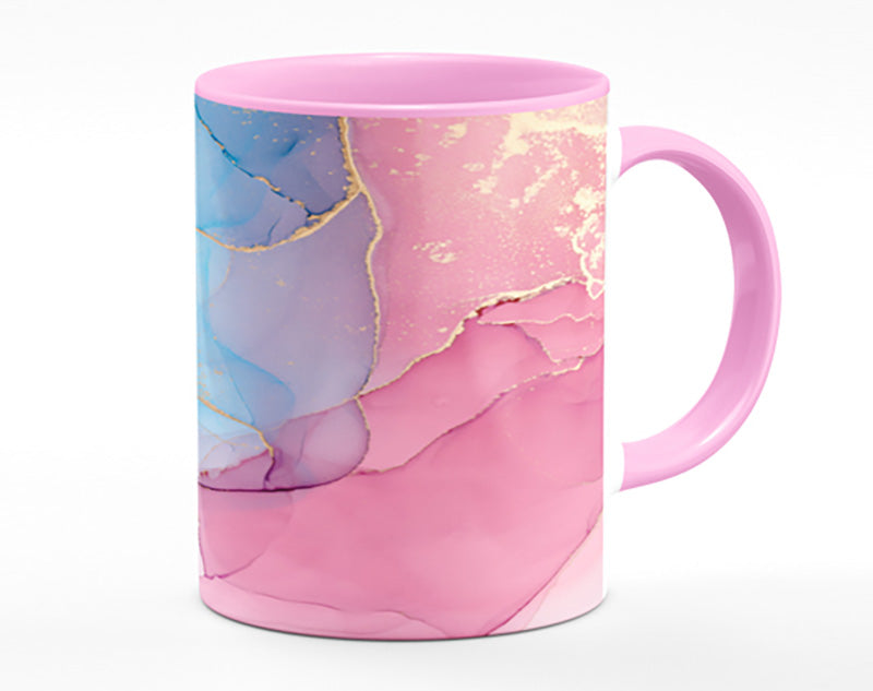 Pink And Blue Fusion Glitter Mug