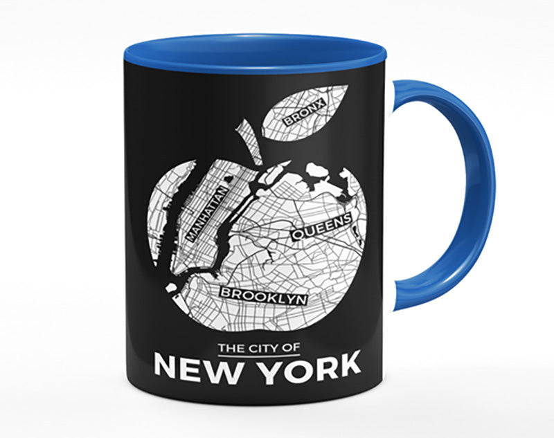 Retro map Of The City 10 Mug