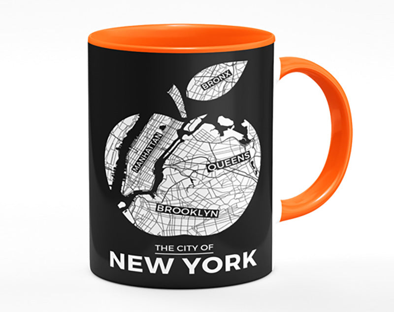 Retro map Of The City 10 Mug