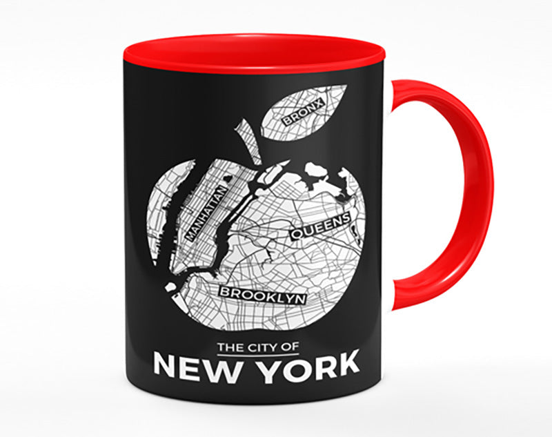 Retro map Of The City 10 Mug