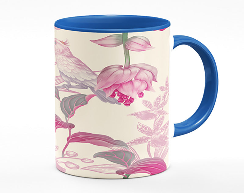 The Parrot Is Of Floral Pattern Mug