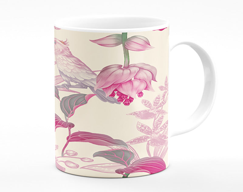 The Parrot Is Of Floral Pattern Mug