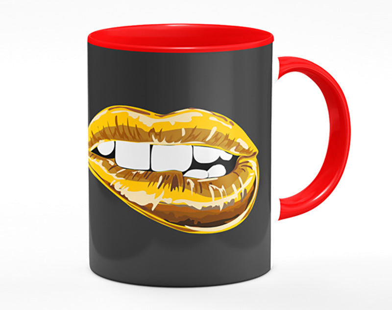 Gold Lip Bite Mug