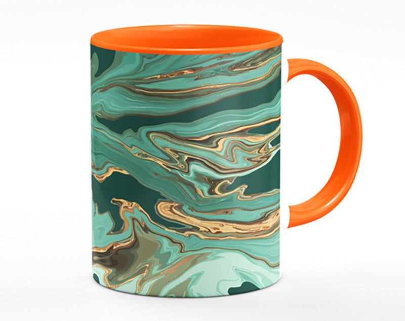 Green Fold To Gold Mug