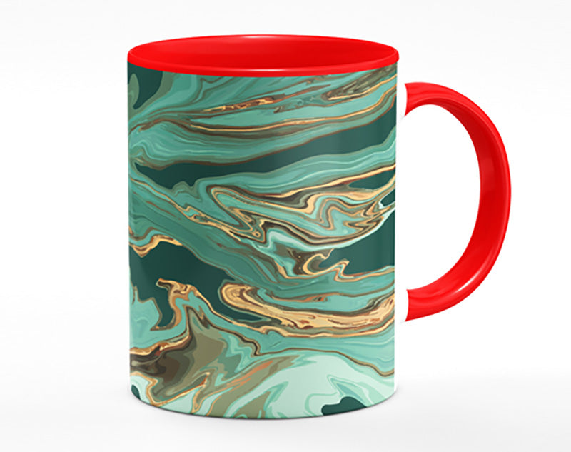 Green Fold To Gold Mug