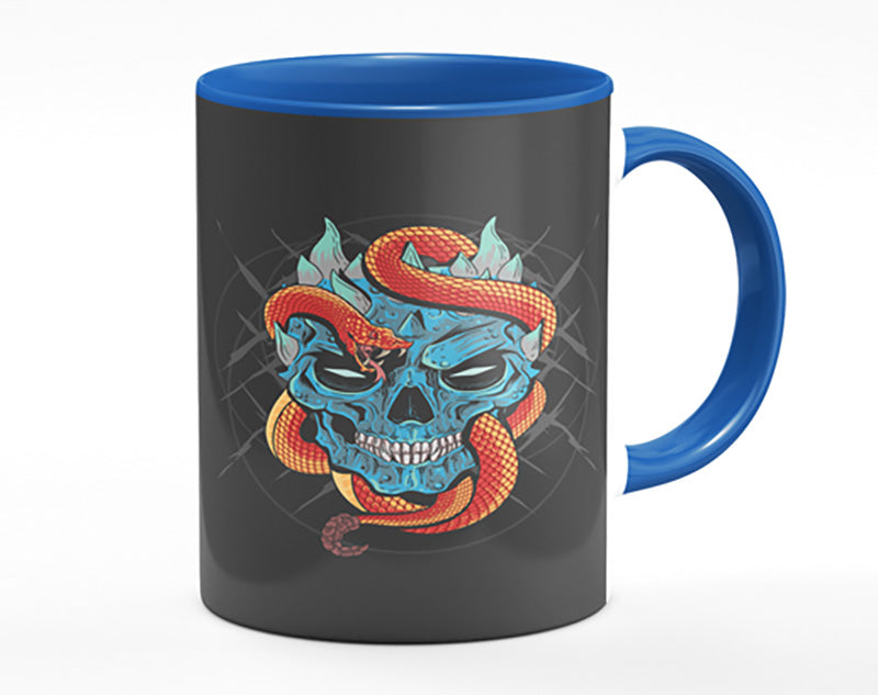 Snake Wrapped Around A Skull Mug