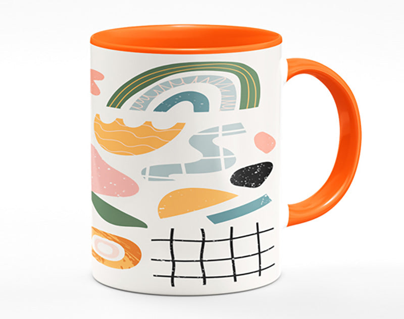 Modern Shapes And Flowers Mug