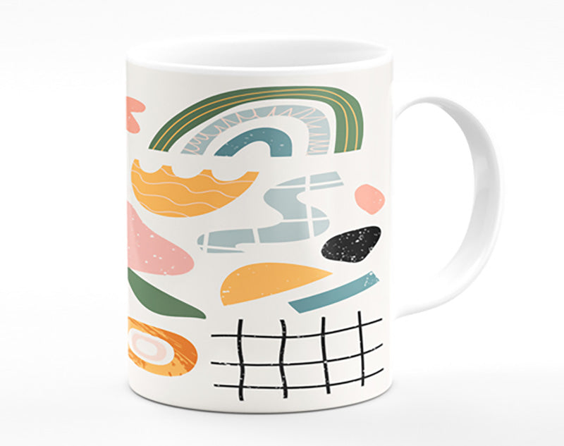 Modern Shapes And Flowers Mug