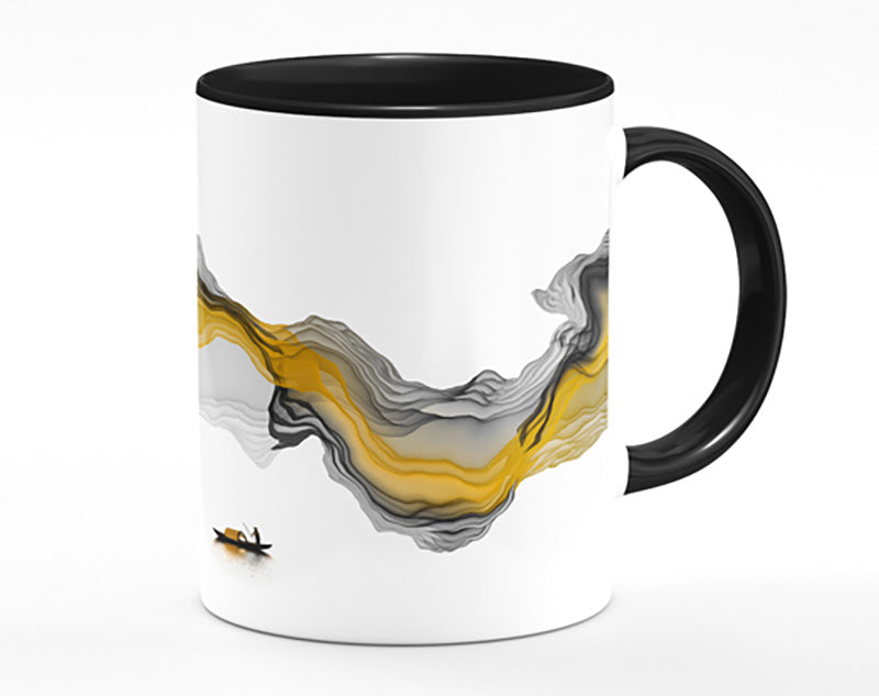 Mountain Curves Red Sunset Mug