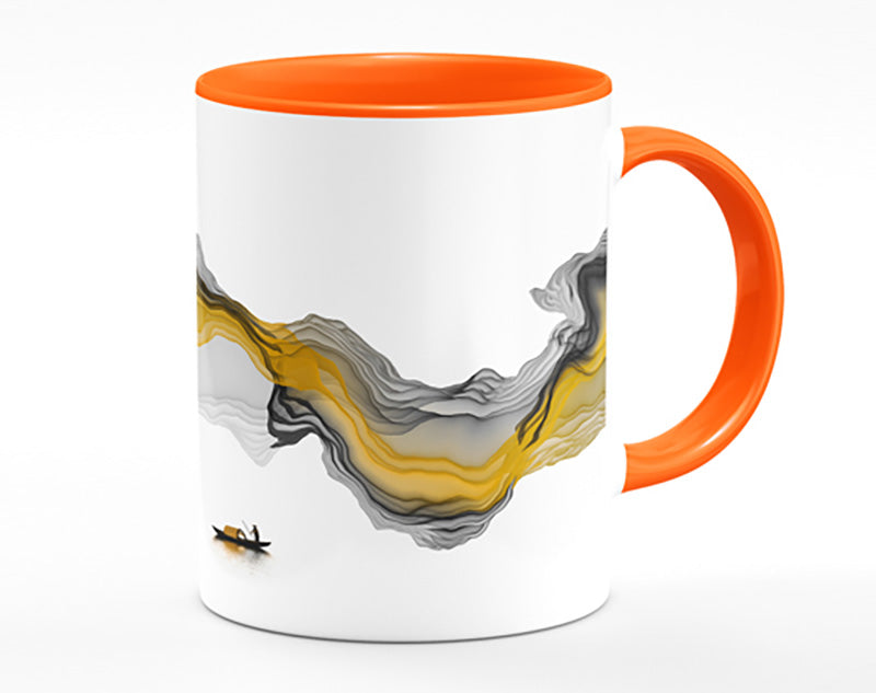 Mountain Curves Red Sunset Mug