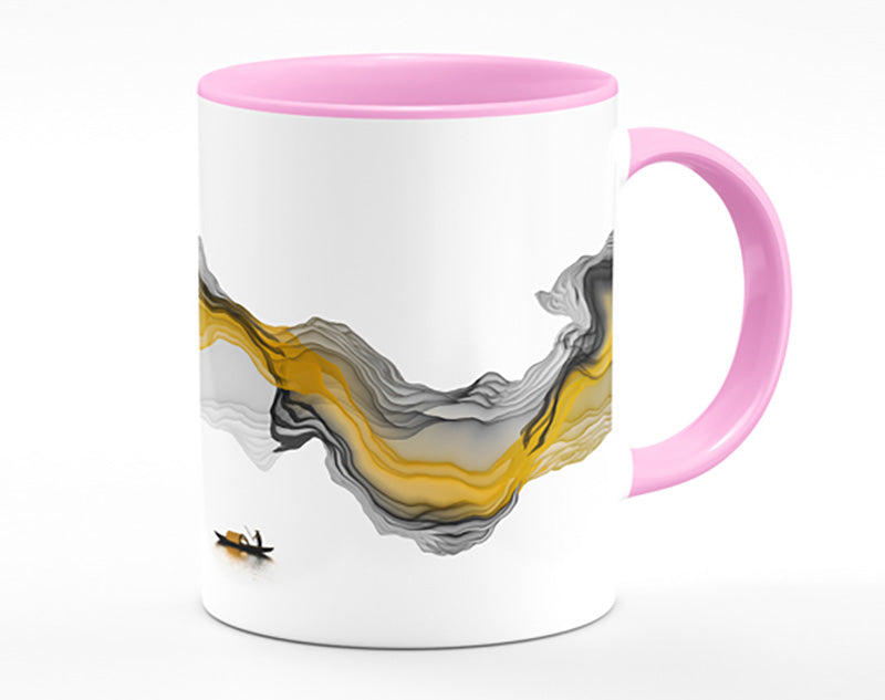 Mountain Curves Red Sunset Mug