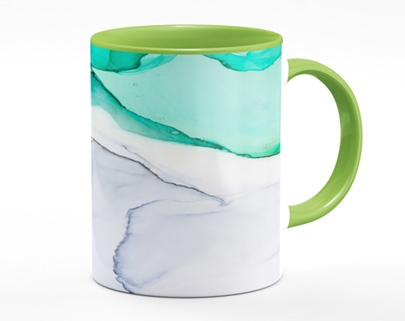 Flow Of Green To Blue Liquid Mug