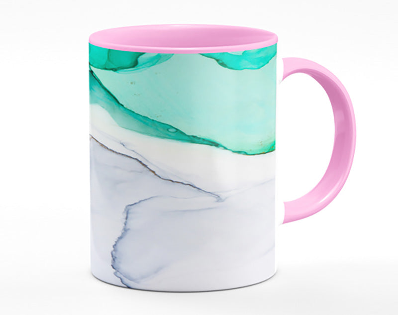 Flow Of Green To Blue Liquid Mug