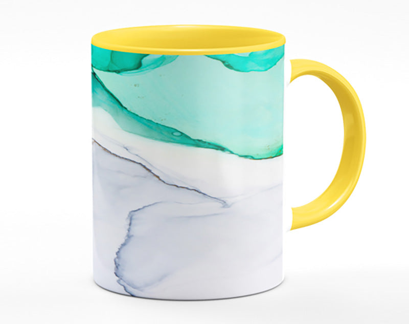 Flow Of Green To Blue Liquid Mug