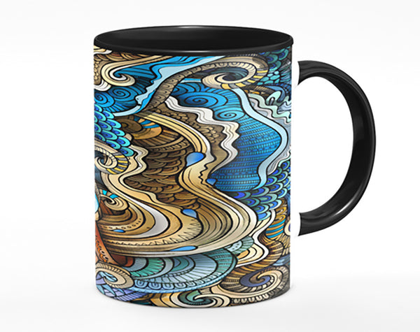 Ripples And Swirly Dots Mug