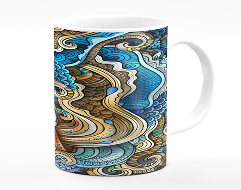 Ripples And Swirly Dots Mug