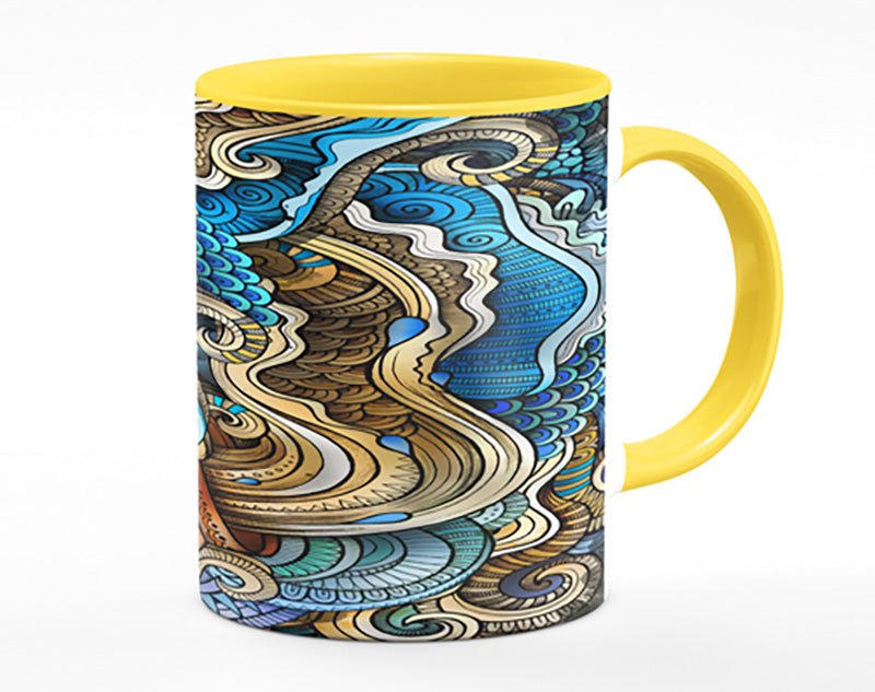 Ripples And Swirly Dots Mug